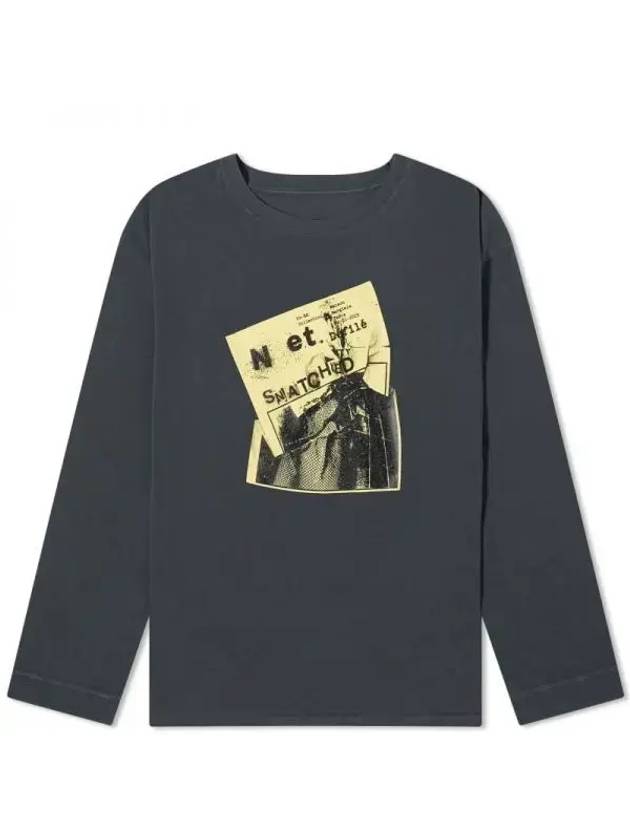 Invitation Print Cotton Long Sleeve T-Shirt Black - MAISON MARGIELA - BALAAN 1