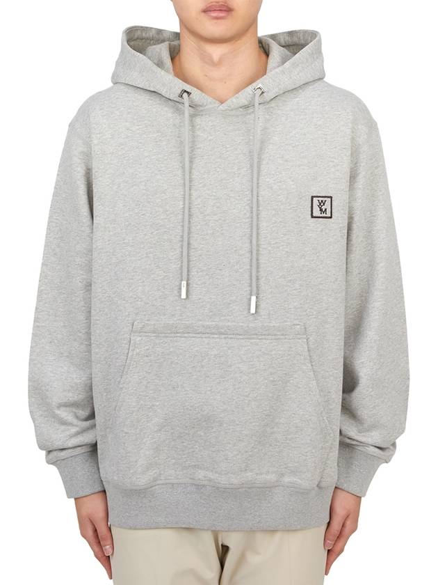 Back Logo Cotton Hoodie Grey - WOOYOUNGMI - BALAAN 4