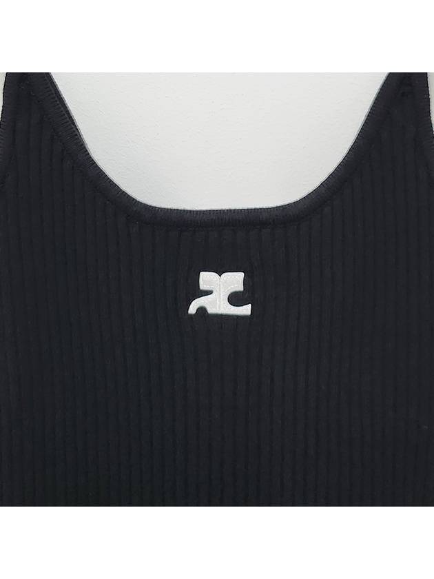 Logo Knit Sleeveless Black - COURREGES - BALAAN 4