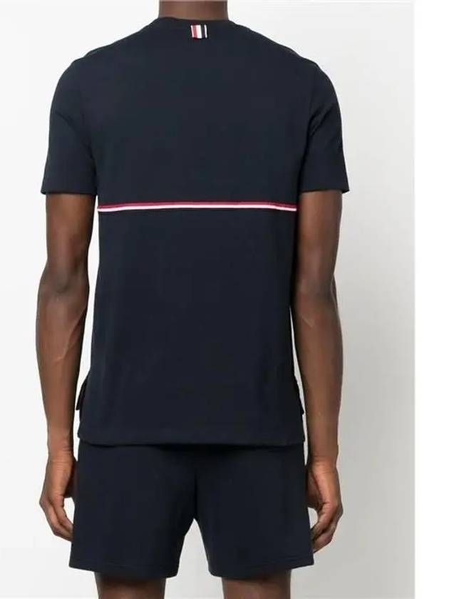 Midweight Jersey Short Sleeve T-Shirt Navy - THOM BROWNE - BALAAN 5