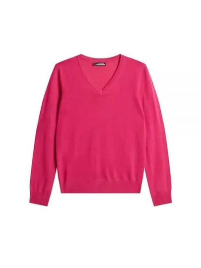 Women's Amaya Knit Sweater Pink Peacock - J.LINDEBERG - BALAAN 2