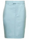 Light Wool Twill A-Line Skirt Blue - BOTTEGA VENETA - BALAAN 2