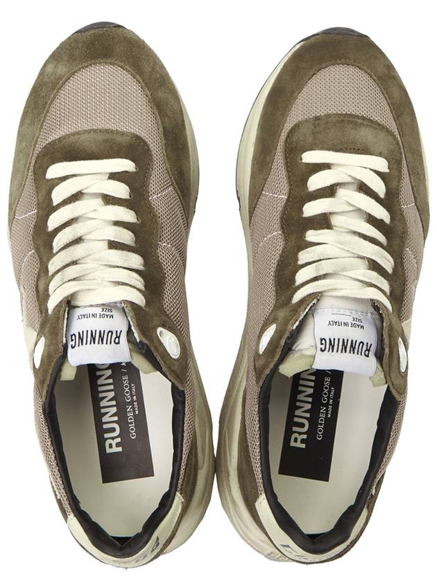 Running Sole Mesh Low Top Sneakers Olive Green - GOLDEN GOOSE - BALAAN 3