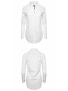 Button Down Cotton Oxford Long Sleeve Shirt White - THOM BROWNE - BALAAN 5