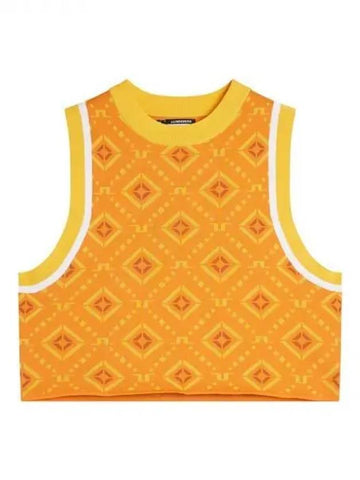 Golf Women s Freja Knit Vest Orange Diamond Logo Domestic Product GR5Y24042937832 - J.LINDEBERG - BALAAN 1