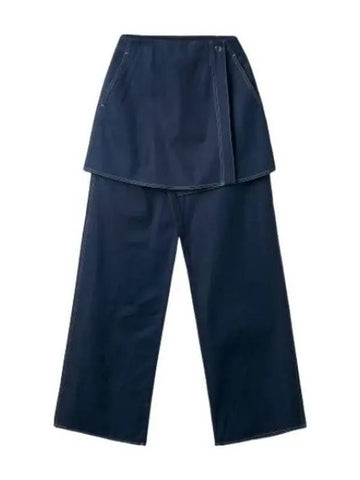 Straight Skirt Layered Pants Blue - SUNNEI - BALAAN 1