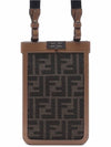 Peekaboo Phone Case Cross Bag Brown - FENDI - BALAAN 2