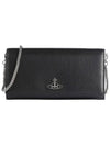 Grain Leather Long Wallet Black - VIVIENNE WESTWOOD - BALAAN 1