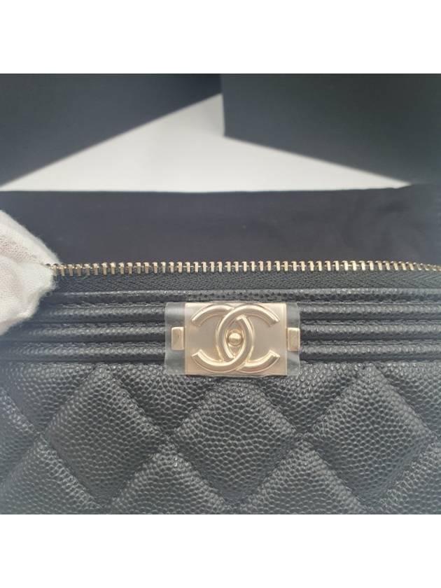 Boy Leather Mini Pouch Bag Black - CHANEL - BALAAN 8