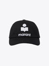 Tyron Logo Cotton Ball Cap Black - ISABEL MARANT - BALAAN 2