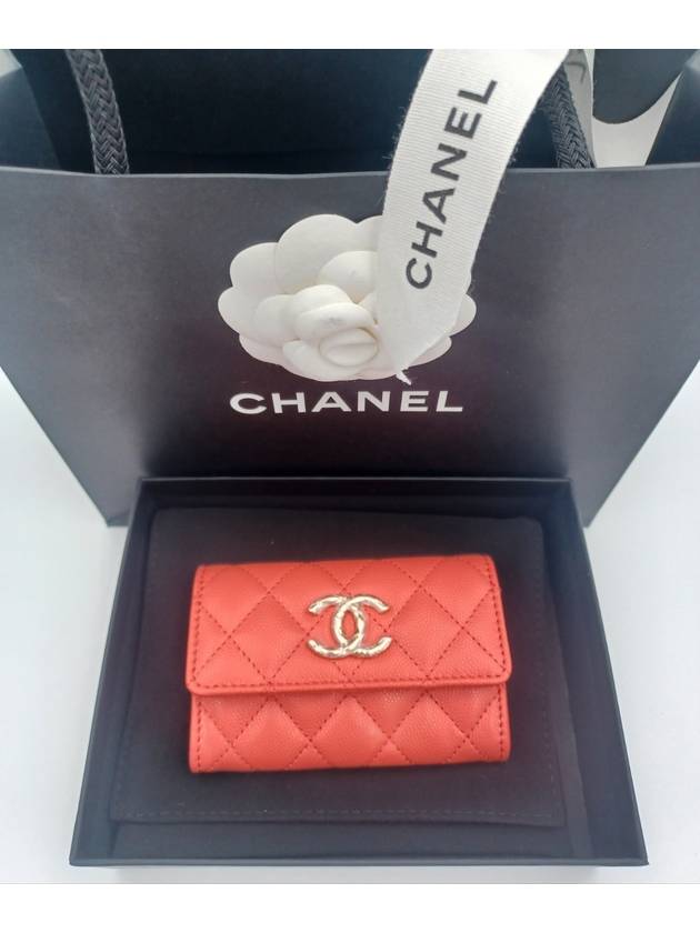 Logo Caviar Card Wallet Hot Pink - CHANEL - BALAAN 3