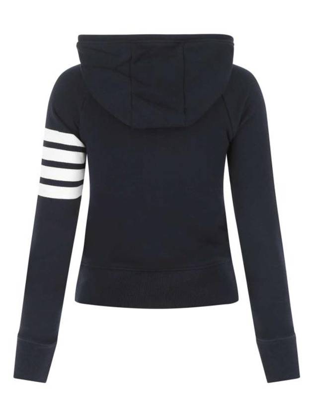 Engineered 4-Bar Stripe Loopback Jersey Knit Zip Up Hoodie Navy - THOM BROWNE - BALAAN 3