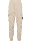 Stretch Cotton Tela Paracadute Cargo Straight Pants Sand - STONE ISLAND - BALAAN 1