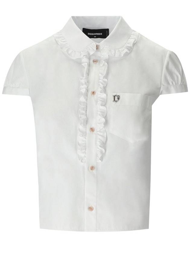 Little Ruffle Cotton Shirt S75DL0874S36275100 B0710972317 - DSQUARED2 - BALAAN 2