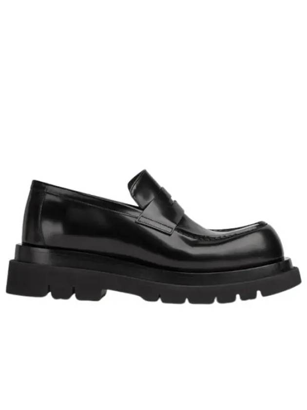 Lug Leather Loafers Black - BOTTEGA VENETA - BALAAN 2