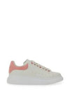 Oversized Leather Low Top Sneakers White Pink - ALEXANDER MCQUEEN - BALAAN 2