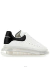 Oversized Clear Sole Low Top Sneakers Black White - ALEXANDER MCQUEEN - BALAAN 4