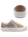 Vintage Check Mesh Leather Suede Low Top Sneakers Beige - BURBERRY - BALAAN 2