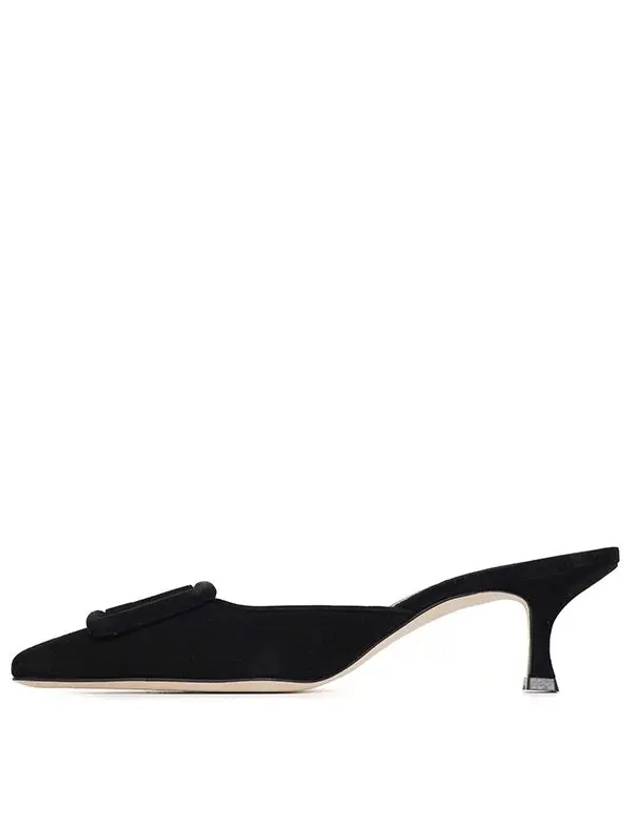 Maysail Suede Slingback Heel Black - MANOLO BLAHNIK - BALAAN 3