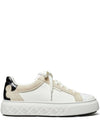 Ladybug Suede Leather Low Top Sneakers White - TORY BURCH - BALAAN 2