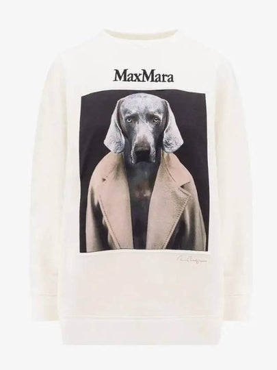 Bacco Embroidered Logo Sweatshirt White - MAX MARA - BALAAN 2