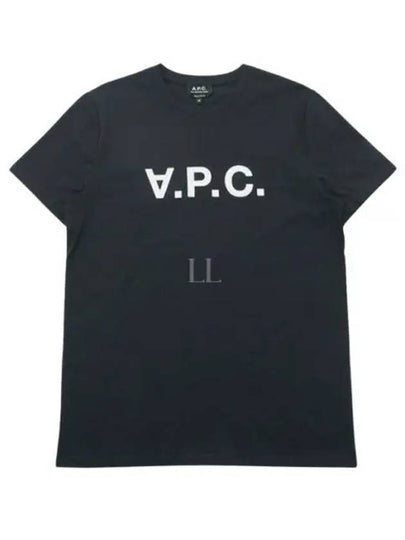 VPC Logo Organic Cotton Short Sleeve T-Shirt Navy - A.P.C. - BALAAN 2