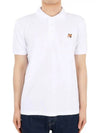 Fox Head Patch Cotton Polo Shirt White - MAISON KITSUNE - BALAAN 3