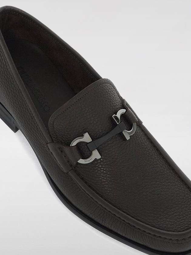 Gancini Suede Moccasin Loafers Dark Brown - SALVATORE FERRAGAMO - BALAAN 4