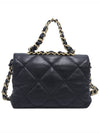 Women s Chanel AS3499 22 Season Black Lambskin Gold Quilted Top Handle Flap Shoulder Bag Built in Chip gt 2WAY Gangbuk used luxury goods - CHANEL - BALAAN 5