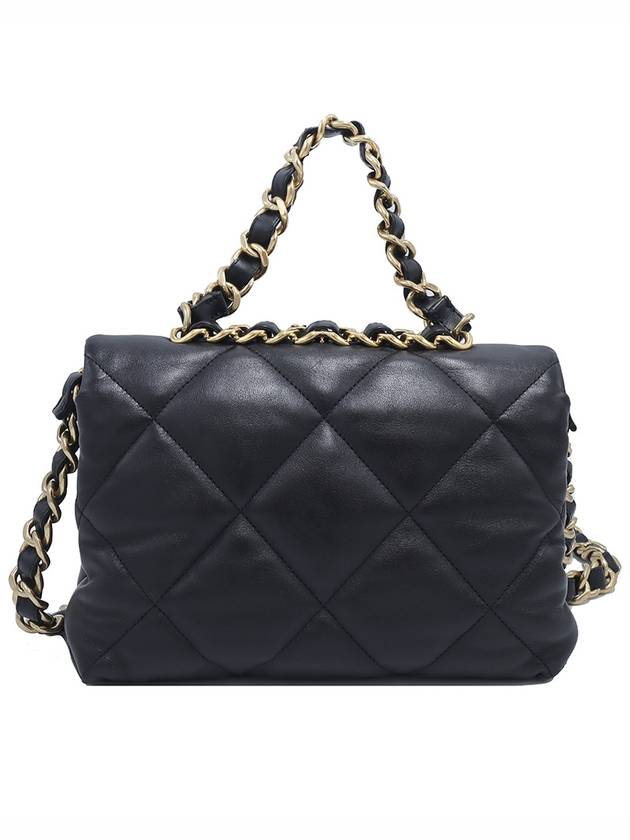 Women s Chanel AS3499 22 Season Black Lambskin Gold Quilted Top Handle Flap Shoulder Bag Built in Chip gt 2WAY Gangbuk used luxury goods - CHANEL - BALAAN 5