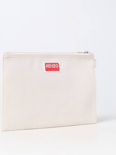 Kenzo canvas clutch with logo - KENZO - BALAAN 2