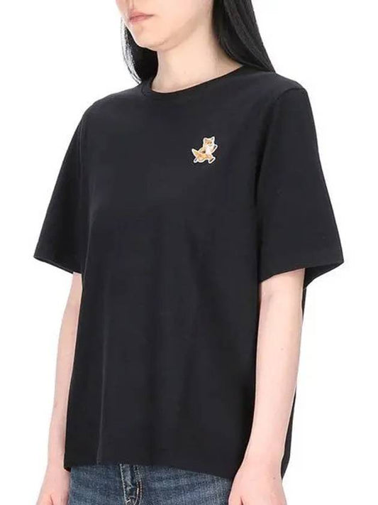 Speedy Fox Patch Comfort Short Sleeve T Shirt Black - MAISON KITSUNE - BALAAN 2