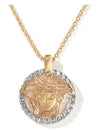 Greca Medusa Pendant Necklace Gold - VERSACE - BALAAN.