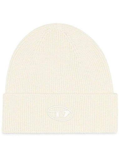 logo embroidered ribbed knit beanie A040920DAOB - DIESEL - BALAAN 1