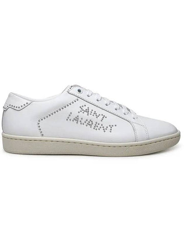 Women's SL 08 Smooth Leather Low Top Sneakers Blanc Optic - SAINT LAURENT - BALAAN.