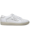 Women's SL 08 Smooth Leather Low Top Sneakers Blanc Optic - SAINT LAURENT - BALAAN 1