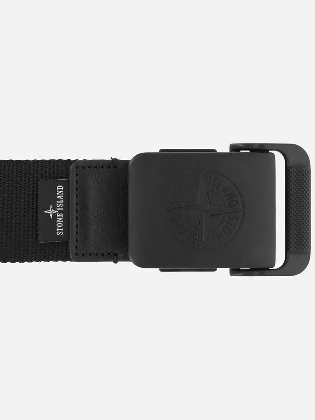 Tape Box Buckle Belt Black - STONE ISLAND - BALAAN 5