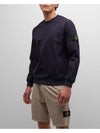 Crewneck Stretch Nylon Badge Sweatshirt Navy - STONE ISLAND - BALAAN 3