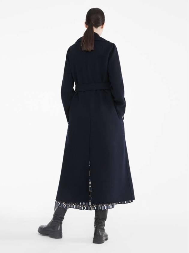 Women's Polo Wool Coat Navy - S MAX MARA - BALAAN 5