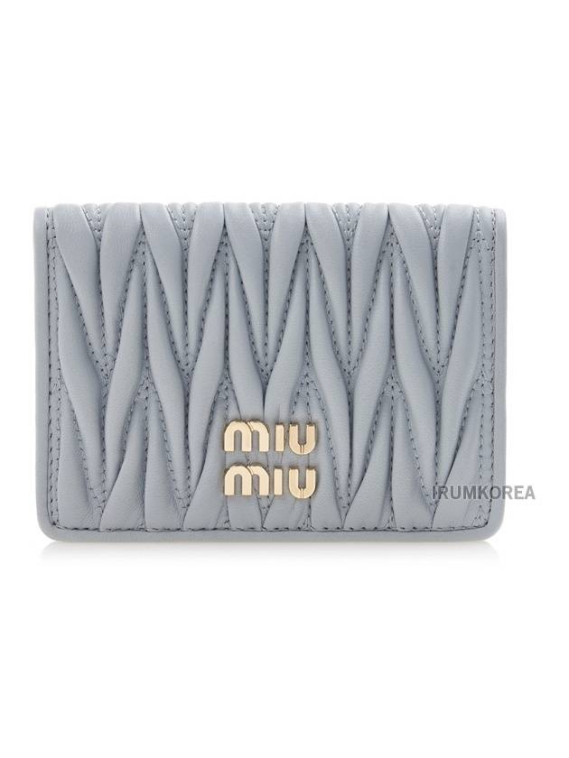 Matelasse Nappa Leather Card Wallet Grey - MIU MIU - BALAAN 2