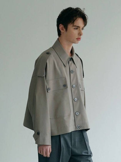 Oversized Short Jacket Light Grey - IFELSE - BALAAN 2