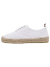 Canvas Espadrilles Heritage Low Top Sneakers White - THOM BROWNE - BALAAN 2