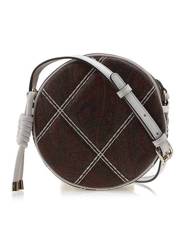 Paisley Quilted Round Shoulder Bag Brown - ETRO - BALAAN 1