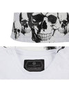 Skull Round Neck Cotton Short Sleeve T-Shirt White - PHILIPP PLEIN - BALAAN 6