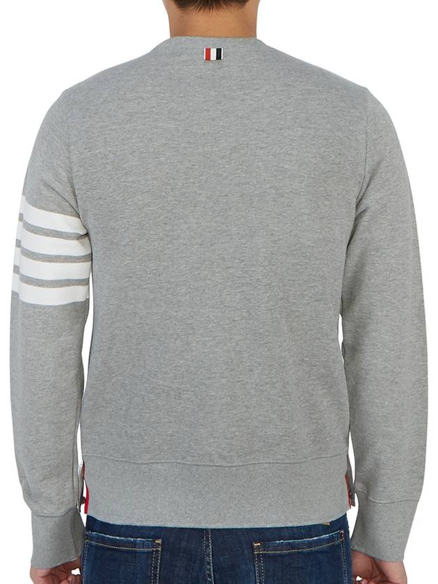 4 Bar Loopback Jersey Sweatshirt Light Grey - THOM BROWNE - BALAAN 5