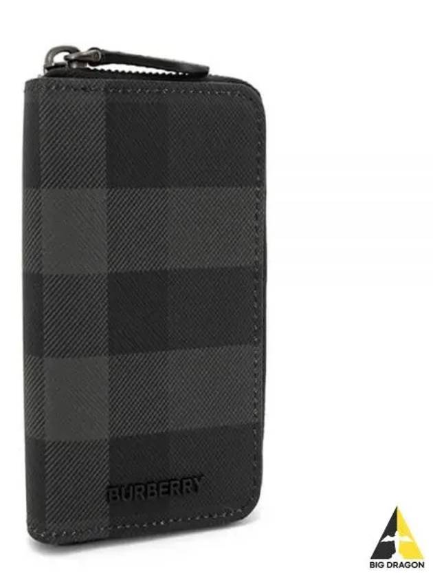 Check Zip Card Case Grey - BURBERRY - BALAAN 2