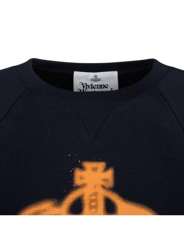 Spray ORB Logo Sweatshirt Navy - VIVIENNE WESTWOOD - BALAAN 4