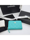 Classic caviar zipper aqua blue gold AP3686 - CHANEL - BALAAN 1