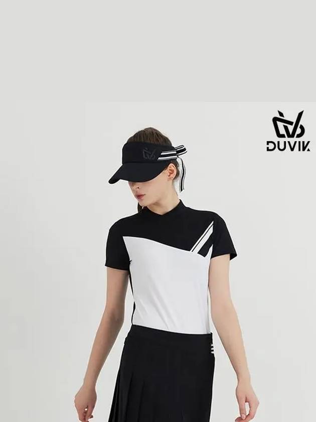 cotton block color combination welding short sleeve t-shirt DC2WTS001BK - DUVIK - BALAAN 1