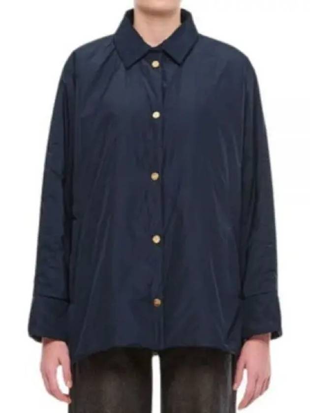 Greenca Water Repellent Shirt Jacket Navy - MAX MARA - BALAAN 2